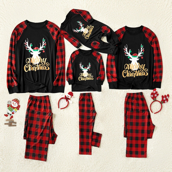 2020 New Fashion Christmas Family Pajamas Set Christmas Clothes Parent Child Suit Home Sleepwear New Baby Kid Dad Mom Matching Family Outfits Wish