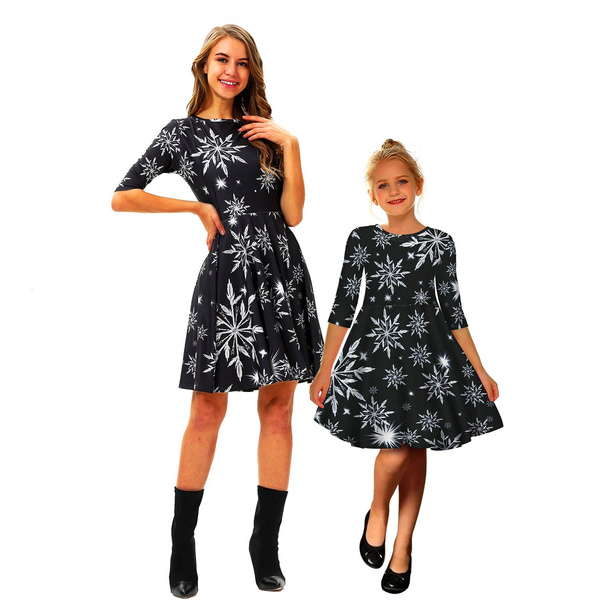 mother and daughter christmas dresses