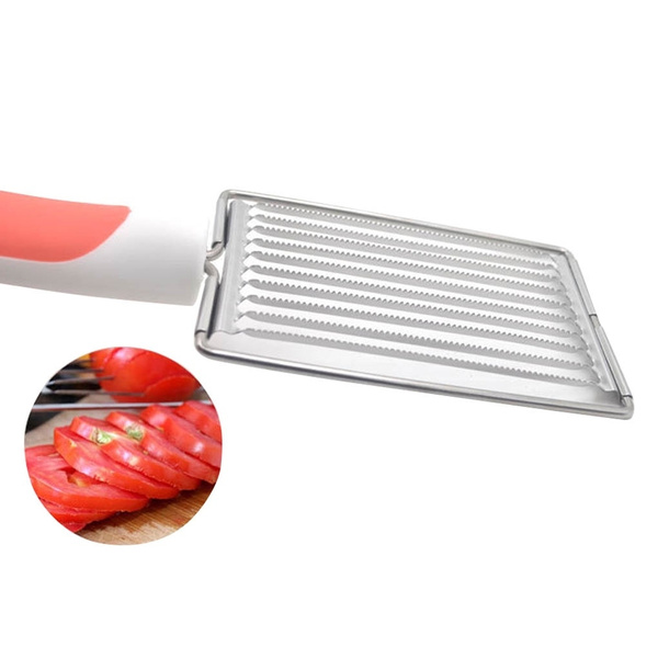 Luncheon Meat Tomato Slicer Stainless Steel Cheese Boiled Egg Ham Tomato  Potatoes Serrated Slicing Tool