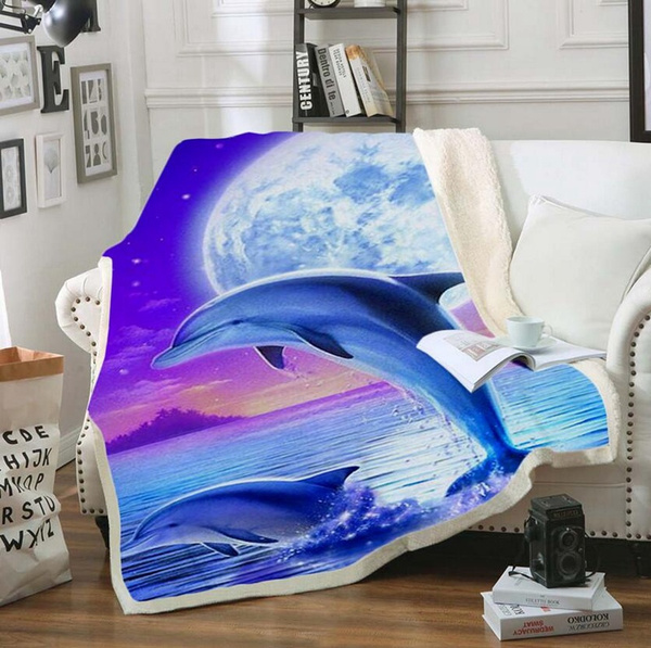 Dolphin discount fleece blanket