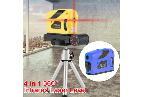 4 in 1 Rotary Laser Level Micro Levelling 360 Infrared Cross Horizontal Vertical 