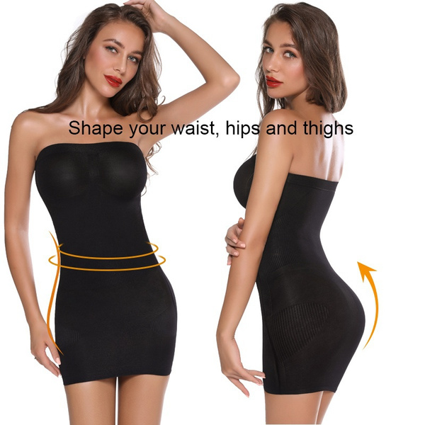 Women Seamless Slimming Body Shaper Dress Tube Control Slips Body Shaper  Control Waist Cincher Control Shapewear