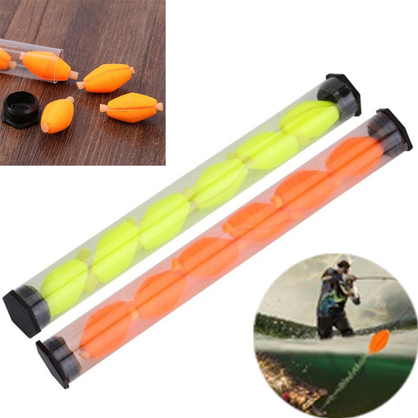 6Pcs/Set New Bottom Rig Rigging Material Snap-on Fly Fishing Bobbers Float  Indicator Fish Beans Oval Fishing Floats Beads Water droplets