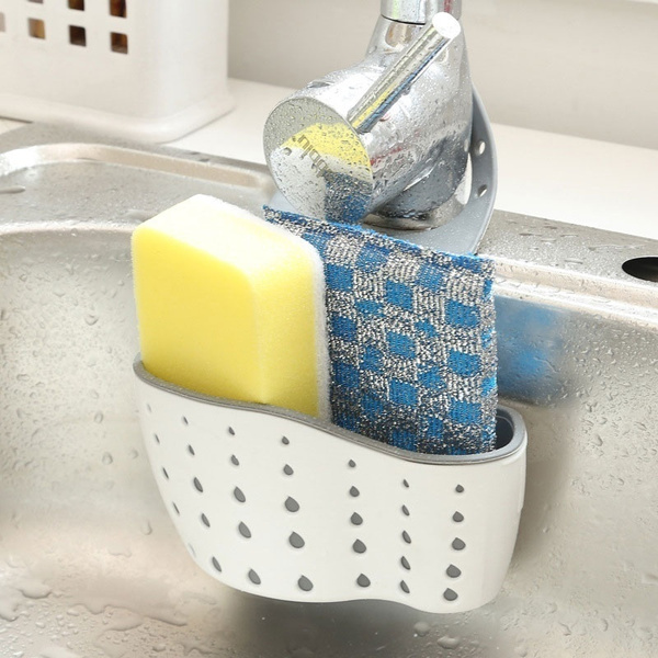 Kitchen Sponge Drain Holder, Toilet Soap Shelf Organizer