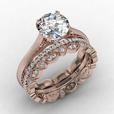 14k, DIAMOND, wedding ring, gold