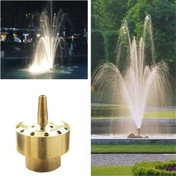 Jenngaoo Fountain Nozzles Brass Column Fireworks Cluster Spray Pond Sprinkler Head Garden Watering Tool Accessories for Garden Pond Library Amusement Park Museum G1/2 20mm 