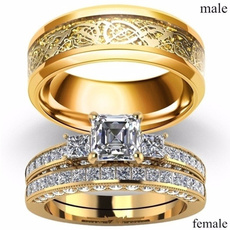 Cubic Zirconia, Fashion, wedding ring, gold