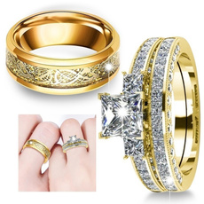 Couple Rings, Cubic Zirconia, Fashion, Jewelry