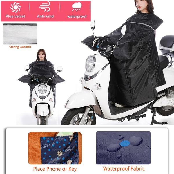 Motorcycle Windscreens&Wind Deflectors Scratch Resistant Scooter Windshield Windshield Knee Leg Warmer Cover with Protective Gloves |