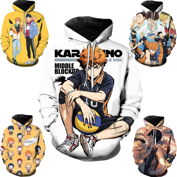 Anime Haikyuu! 3D Print Hoodie Men Women Fashion Sweater Pullover Top Coat