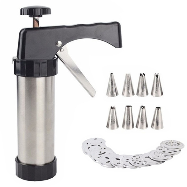 Cookie Press Set Stainless Steel Cookie Maker Biscuit Press Gun