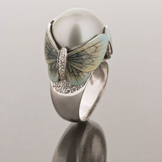 Sterling, butterfly, Moda, wedding ring