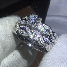 Sterling, DIAMOND, 925 sterling silver, Women Ring