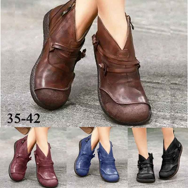 ankle length flat boots