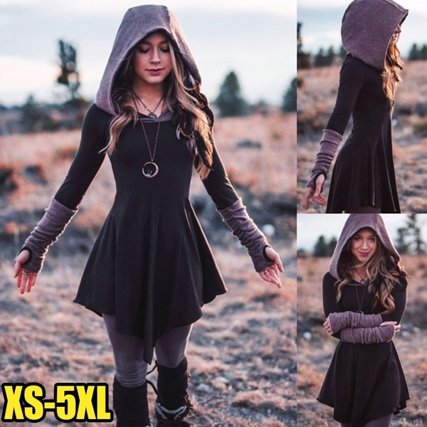 Gothic hooded dress best sale