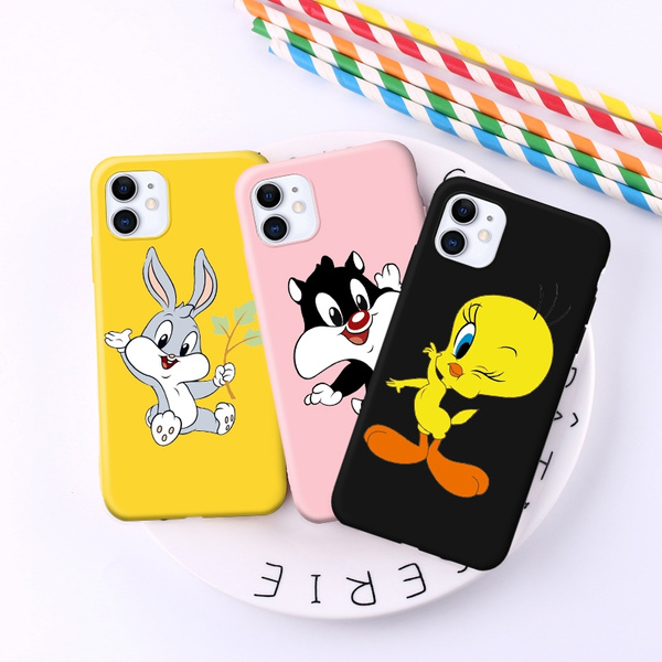 Super Cute Rabbit Tweety Bird Color Phone Case for iPhone 11 11 Pro 11 Pro Max XR XS Max 8 7 Plus for Samsung S10 Note10 S9 S8 A6 A70 A50 A8 for