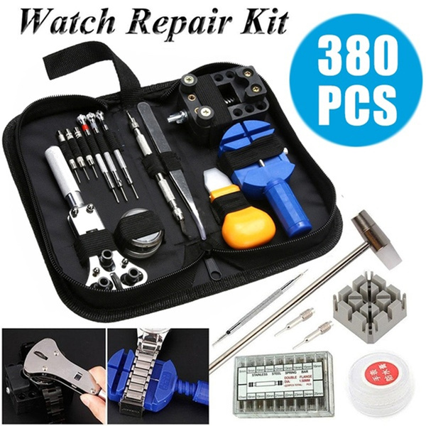 Watchmaker Watch Repair Tool Kit Back Case Opener Remover Spring Pin Bar 