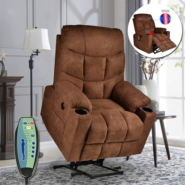Bonzy Home Furniture Electric Lift Chair Elderly Recliner Sofa Remote Control 