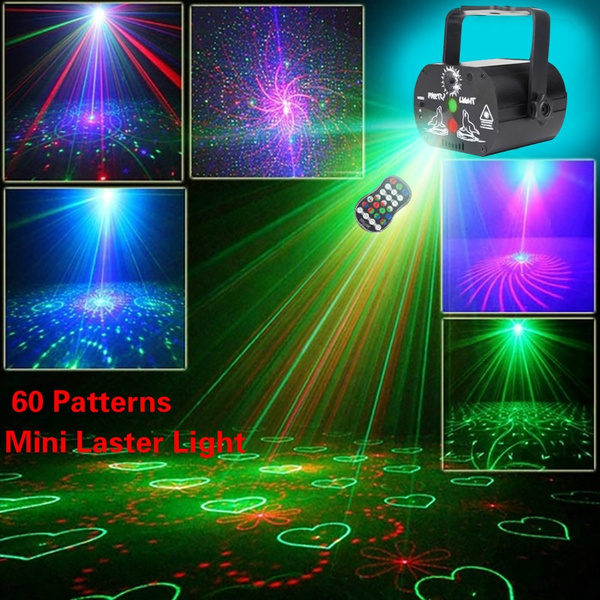 LED RGB Mini Laser Stage Light 60 Pattern DJ Disco Party KTV Projector Lighting