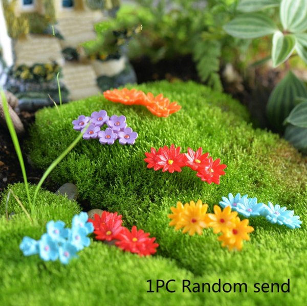 Ornament DIY 1Pcs Micro Landscape Miniature Flower Simulation Trees Garden Decor 