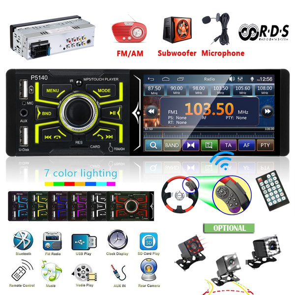 4.1 Zoll 1 Din Autoradio Mit Bluetooth FM Wasserdicht Aux USB SD TF MP5