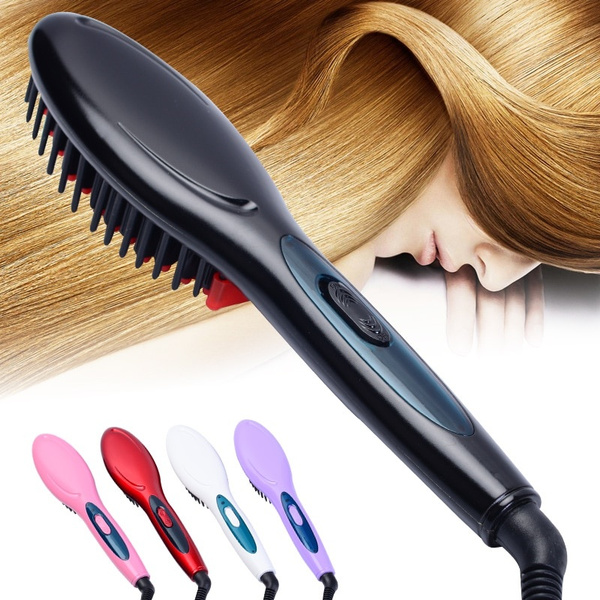 wet to dry hair straightener brush