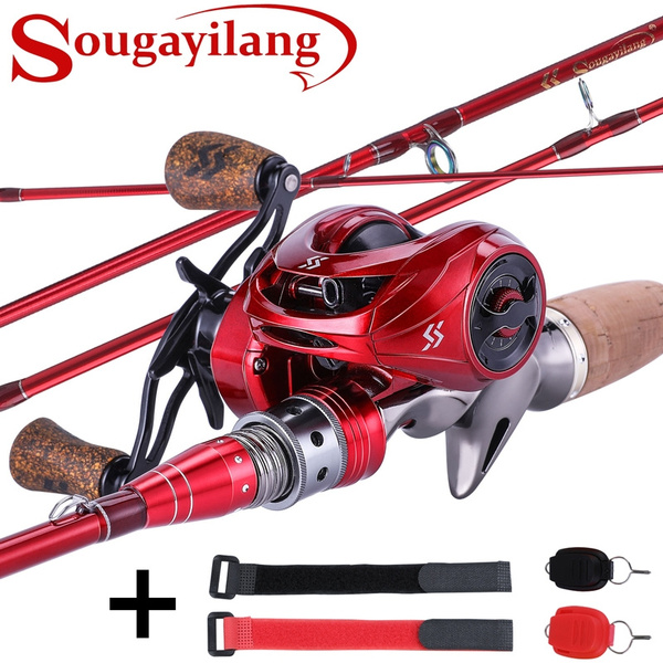Sougayilang Fishing Rods Combo Casting Fishing Rod and 9+1BB Reels