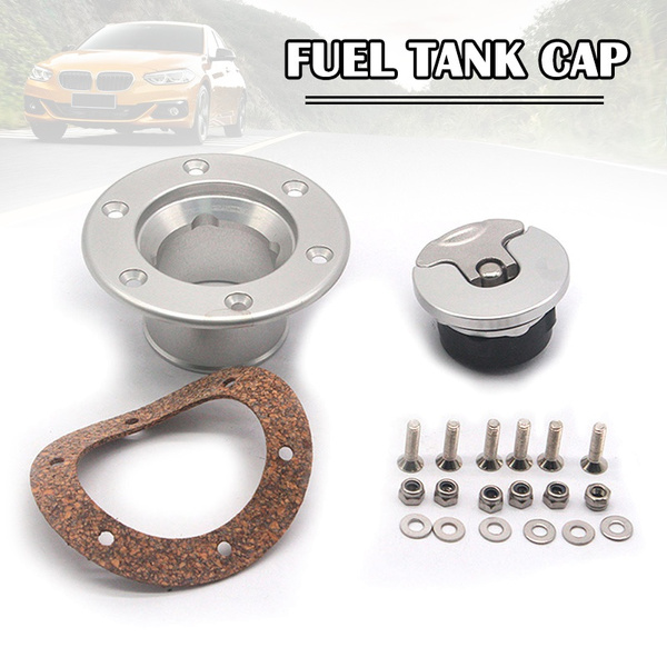 Tappo Benzina Universale In Alluminio Nero - 6 Bulloni, Flush Mount, PQY SLYXG01