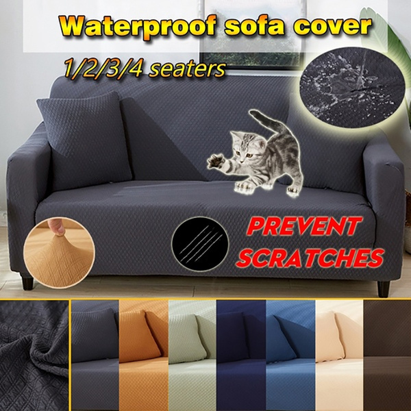 New Design Waterproof And Oil Proof Anti Pet Sofa Cover Home Fashion 1 2 3 4 Seaters Rhf Jacquard Stretch Slipcover For Leather Couch Polyester Spandex Dogs Cats Wish Oil Proof Anti Pet Sofa Cover, Pet Sofa Protector For Leather