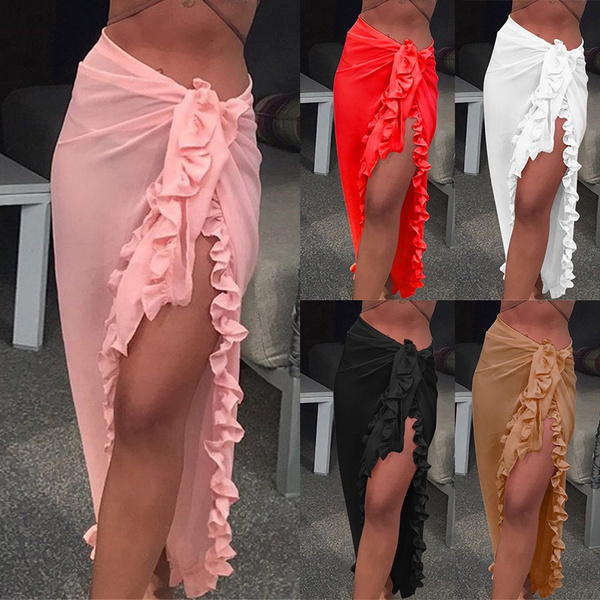 ruffle beach cover up