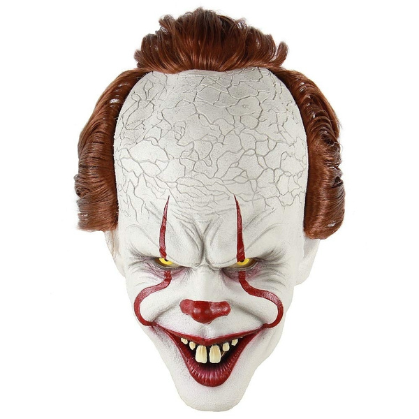 Mask Stephen King's IT Horror Halloween Joker Clown Cosplay Costume 