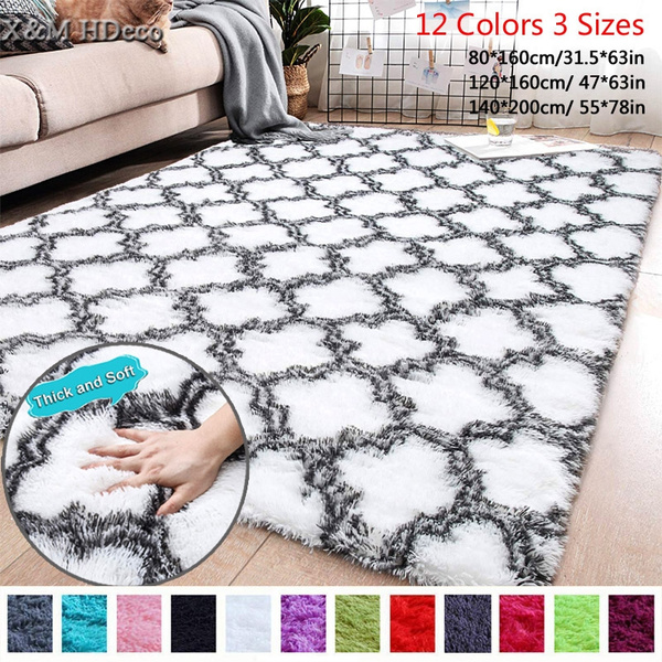 Soft Area Rugs for Bedroom Living Room Shaggy Patterned Fluffy Carpets