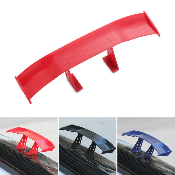 Hot ABS Black/ White/ Red/ Blue/ Grey Adhesive Installation Carbon Fiber Mini  Spoiler Car Tail Decoration Rear Trunk Wing