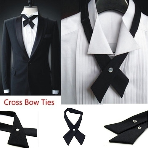 Fashion Wedding Color Polyester High Quality Cross Bow Tie Adjustable Men 
