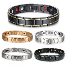 Mens Health Healthy Magnetic Bracelet Titanium steel Power Magnetic Therapy Bracelet Magnets Energy Bracelet