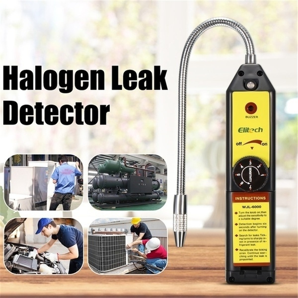 WJL-6000 Plus AC Freon Halogen Leak Detector – R22/R410A/R134A/R12, Carrying Case & UV Light, Super-homemarket