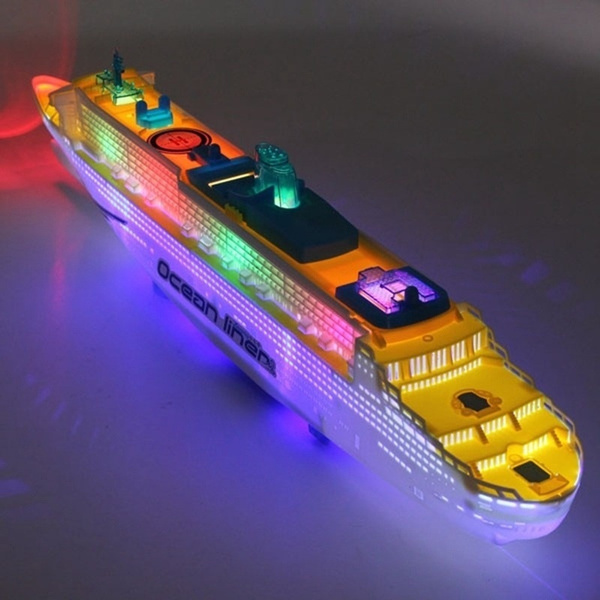 Ocean Liner Kreuzfahrtschiff Elektrisches Spielzeug LED Light Sound Bump Change 