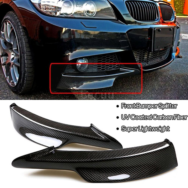 2x Real Carbon Fiber Front Bumper Splitter Lip Left And Right Side ...