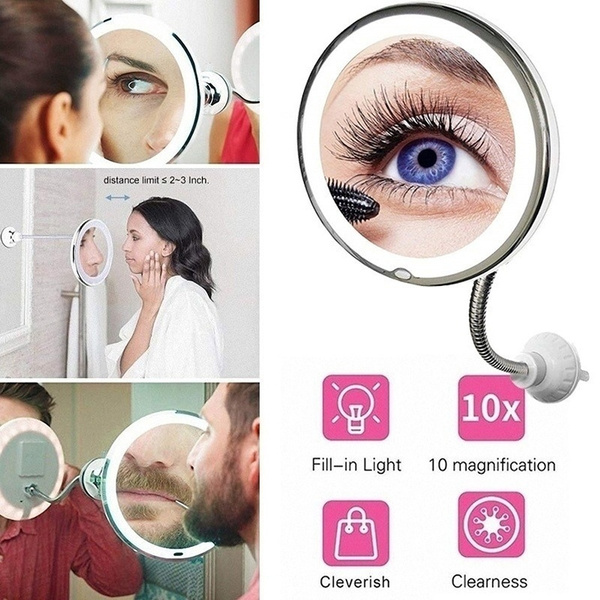 10x Magnifying LED Flexible Mirror