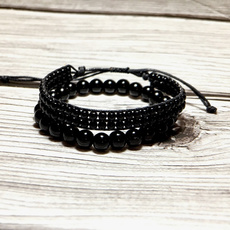 black bracelet, Bracelet, Fashion, Wristbands