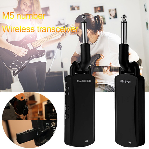 Wireless Guitar System - ZXK CO 5.8GHz Rechargeable Guitar Wireless Audio  Transmitter Receiver - Electric Digital Guitar System Transmitter Receiver  