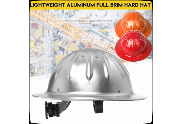 Silver Full Brim Construction Hard Hat Safety Helmet Protection Aluminum Hat UK 