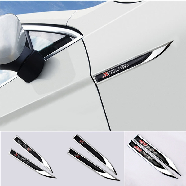 Auto Accessories Metal Leaf Board Side Label Sticker for General Purpose Car styling