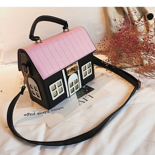 Ladies Cartoon House Shaped Handbag Personality Shoulder Cross body Bag | Wish Ladies Cartoon House Shaped Handbag Personality Shoulder Cross body Bag | Wish