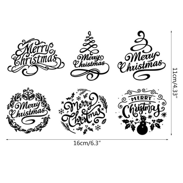 Happaiersouty Christmas Cartoon Silicone Seal Stamp DIY Scrapbooking Photo Album Decor