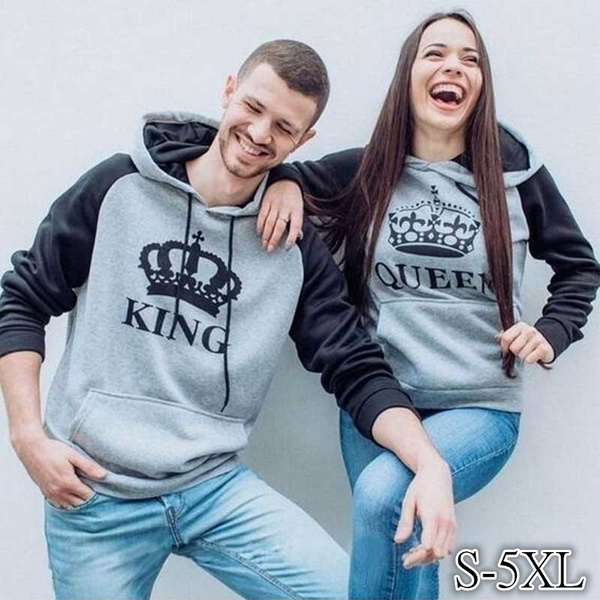 king and queen hoodies plus size