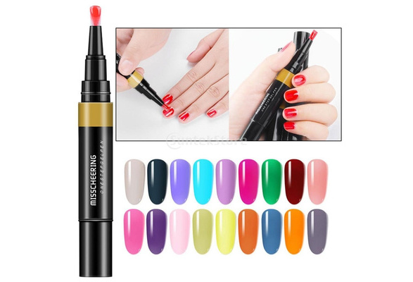 spreken Sandalen Achtervolging New 24 Colors 3 in 1 Step Nail Varnish Pen Glitter UV Led Lamp Nail DIY Gel  Polish Pencil | Wish