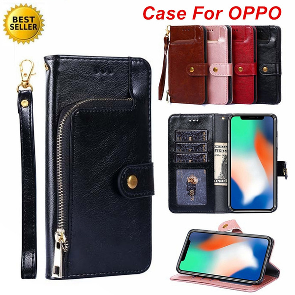 Luxury Leather Wallet Case Flip Cover For OPPO Reno 2 Realme 2 Pro