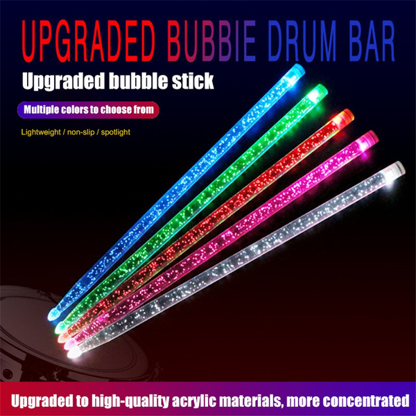Acrylic Bright LED Light Up Percussion Drumsticks Drumstick Drum Stick | Wish