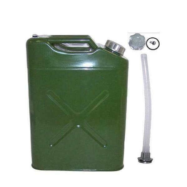5 Gal 20L Gas Gasoline Fuel Army NATO Jerry Can Military Metal Steel Tank Backup 